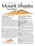 Mount Shasta Fact Sheet with References