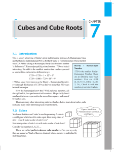 Cube and Cube Roots