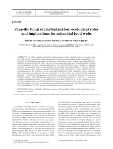 Parasitic fungi of phytoplankton: ecological roles and implications for