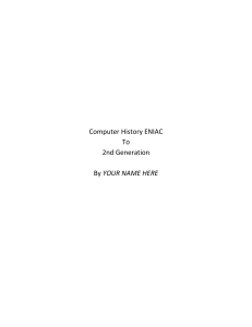 Computer History ENIAC - tech