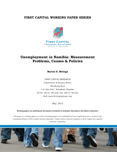 Unemployment in Namibia - The Namibian Manufacturers Association