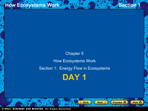 How Ecosystems Work Section 1