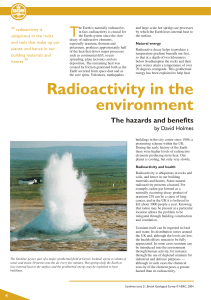 Radioactivity in the environment