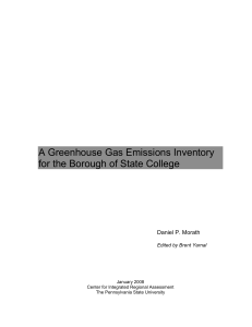 A Greenhouse Gas Emissions Inventory for the Borough of State