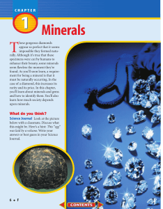 F: Chapter 1: Minerals - Jenkins Independent Schools