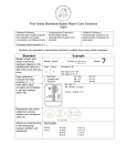 First Grade Standards Based Report Card Guidance Math Standard