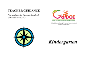 Kindergarten - Georgia Standards