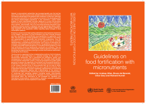 Guidelines on food fortification with micronutrients