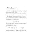 MA 311: Exercises 1