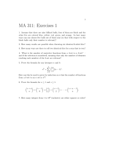 MA 311: Exercises 1