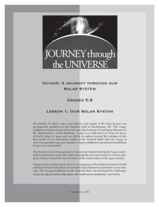 Voyage: A Journey through our Solar System Grades 5