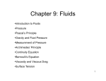 Chapter 9: Fluids