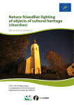 Nature-friendlier lighting of objects of cultural heritage