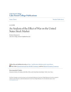 An Analysis of the Effect of War on the United States Stock Market