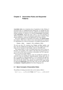 Chapter 2: Association Rules and Sequential Patterns