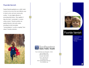Fluoride Varnish brochure
