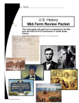 US History Mid-Term Review Packet
