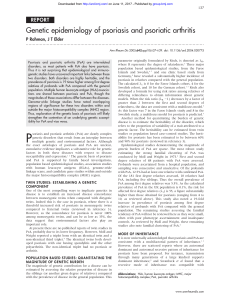 Genetic epidemiology of psoriasis and psoriatic arthritis