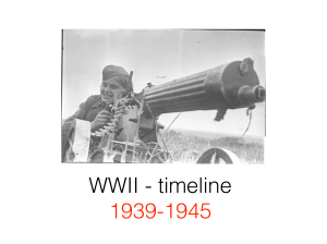 WWII - timeline 1939-1945