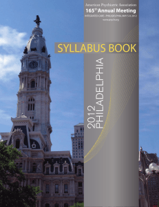 syllabus book - American Psychiatric Association