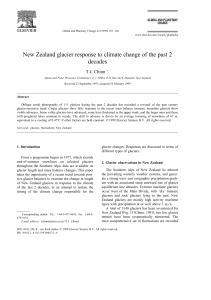 New Zealand glacier response to climate change of the past 2
