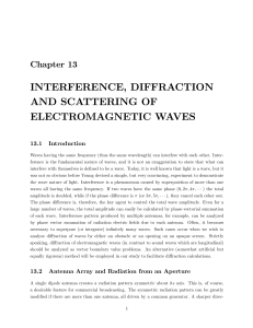 interference, diffraction and scattering of electromagnetic waves