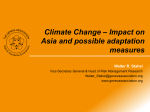 Climate Change – Impact on Asia and possible adaptation measures