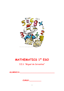 mathematics 1º eso - IES Miguel de Cervantes