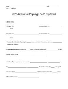 Linear Equation Packet 1