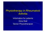 Physiotherapy in Rheumatoid Arthritis
