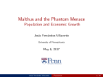 Malthus - Penn Economics - University of Pennsylvania