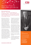 Steve Thorn`s vision for helping SMEs grow with CGI - Cgi