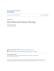 John Adams and Unitarian Theology - Encompass