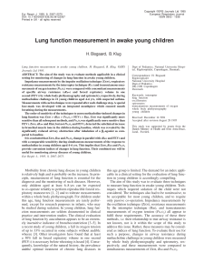 Lung function measurement in awake young children