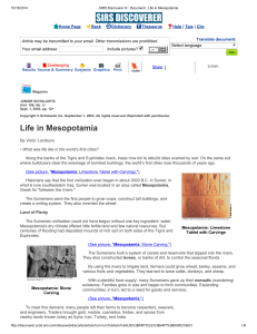 Life in Mesopotamia - The School District of Palm Beach County