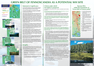GREEN BELT OF FENNOSCANDIA AS A POTENTIAL WH SITE