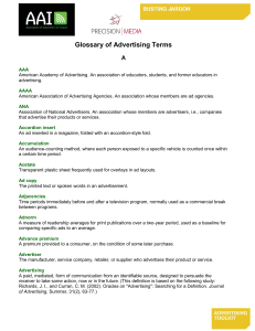Glossary of Advertising Terms - Association of Advertisers in Ireland