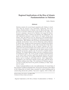 Regional Implications of the Rise of Islamic