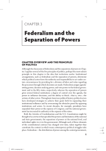 Federalism and the Separation of Powers