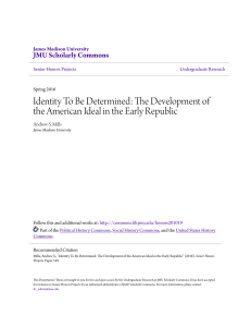 Identity To Be Determined - JMU Scholarly Commons