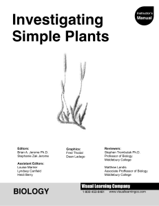 Investigating Simple Plants