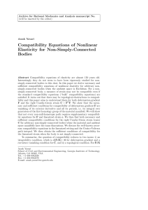 Compatibility Equations of Nonlinear Elasticity for Non