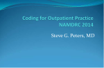 Steve G. Peters: Coding for Outpatient Practice NAMDRC 2014
