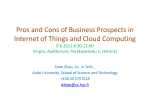 Pros and Cons of Business prospects in Internet of