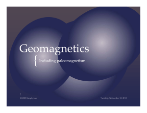 GY305 Lecture3 Geomagnetics