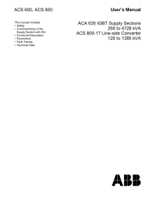 ACA 635 IGBT Supply Sections 260 to 4728 kVA ACS
