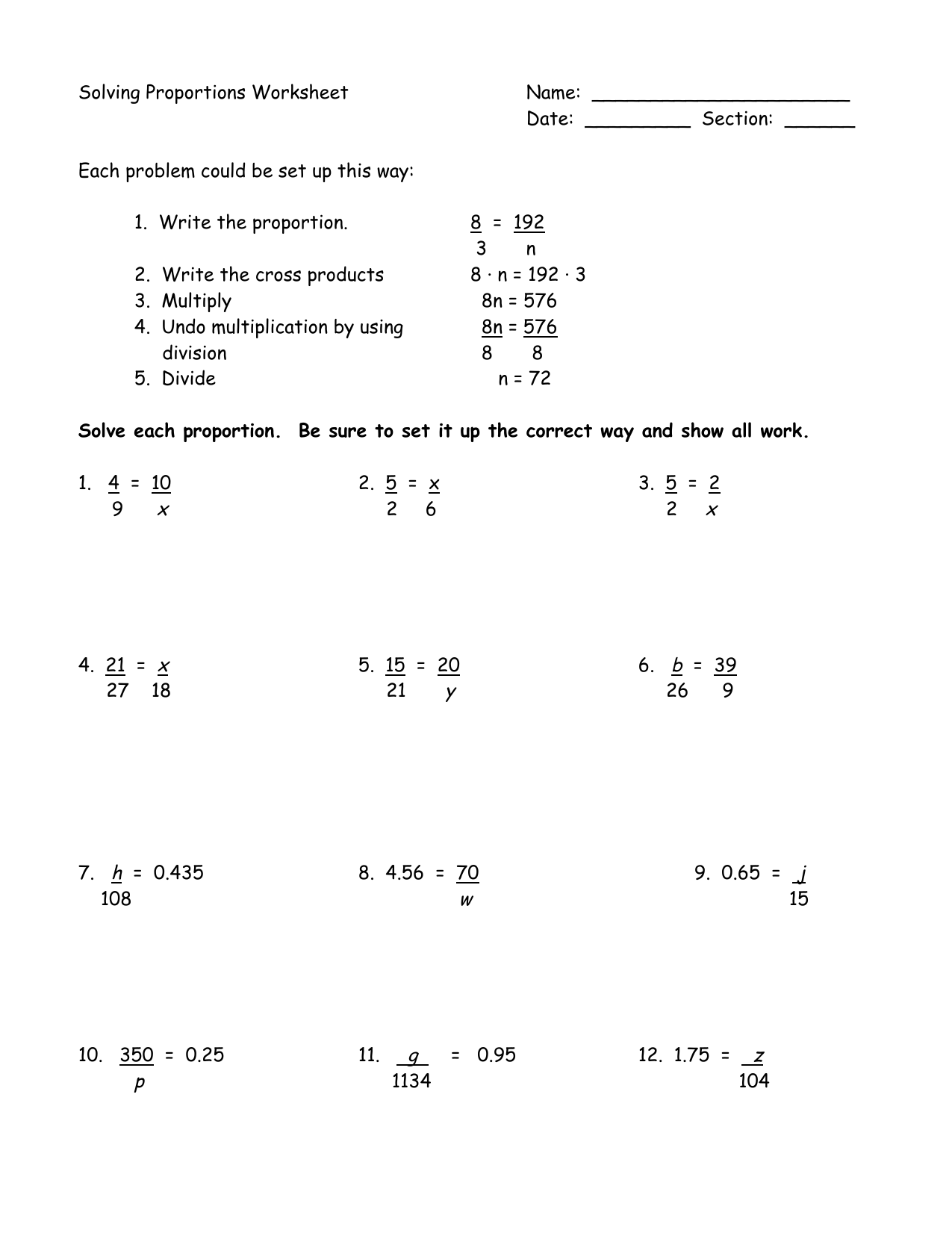 Lesson Worksheet