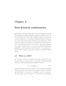 Chapter 2 Bose-Einstein condensation
