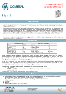 Nickel - Cometal S.A.