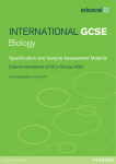 Edexcel International GCSE in Biology (4BI0)